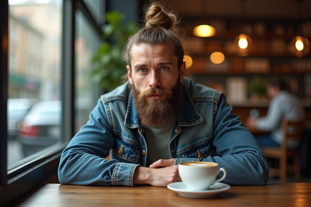 chignon homme